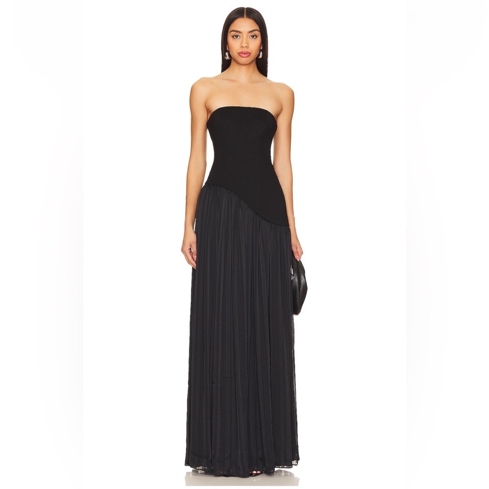 REVOLVE Lovers and Friends Alice Strapless Gown Black